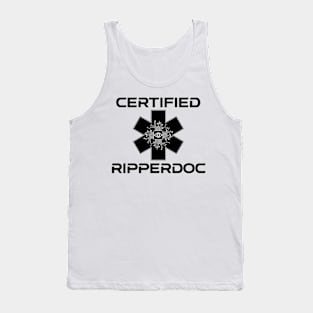 certified Ripperdoc - Black on White Version Tank Top